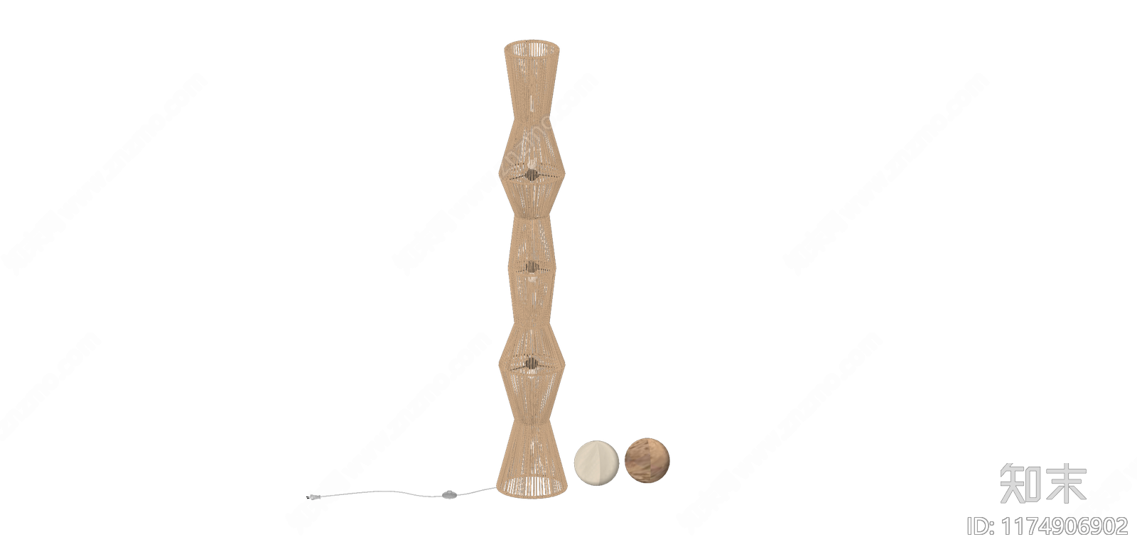 现代落地灯SU模型下载【ID:1174906902】