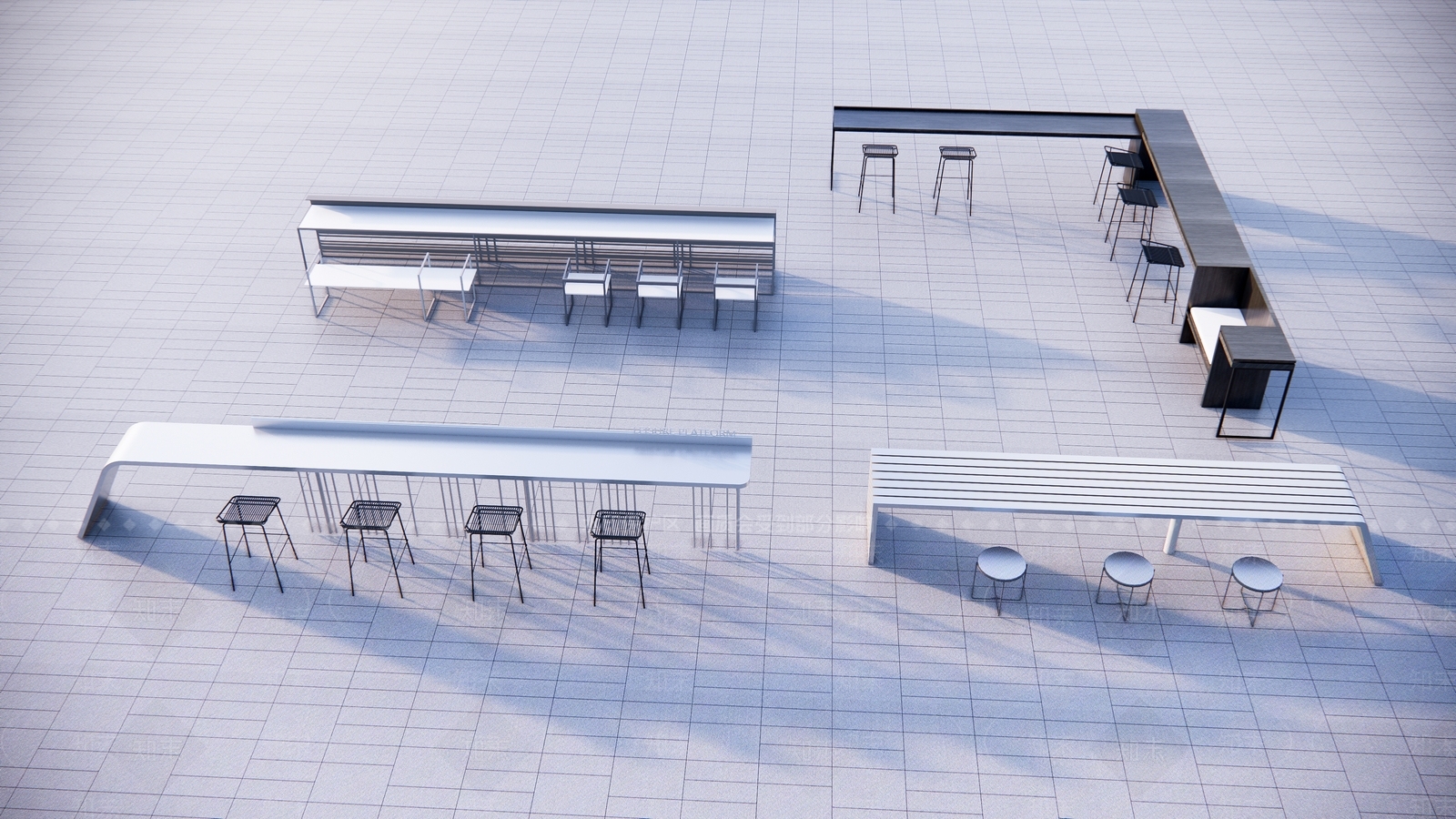 现代吧台3D模型下载【ID:1174912729】