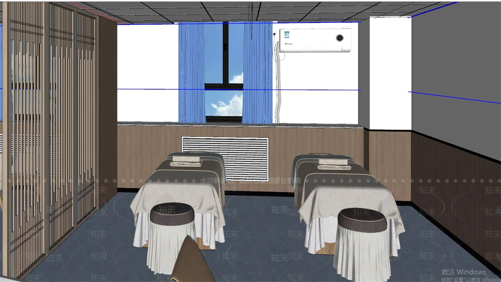 现代新中式医院SU模型下载【ID:1174912520】