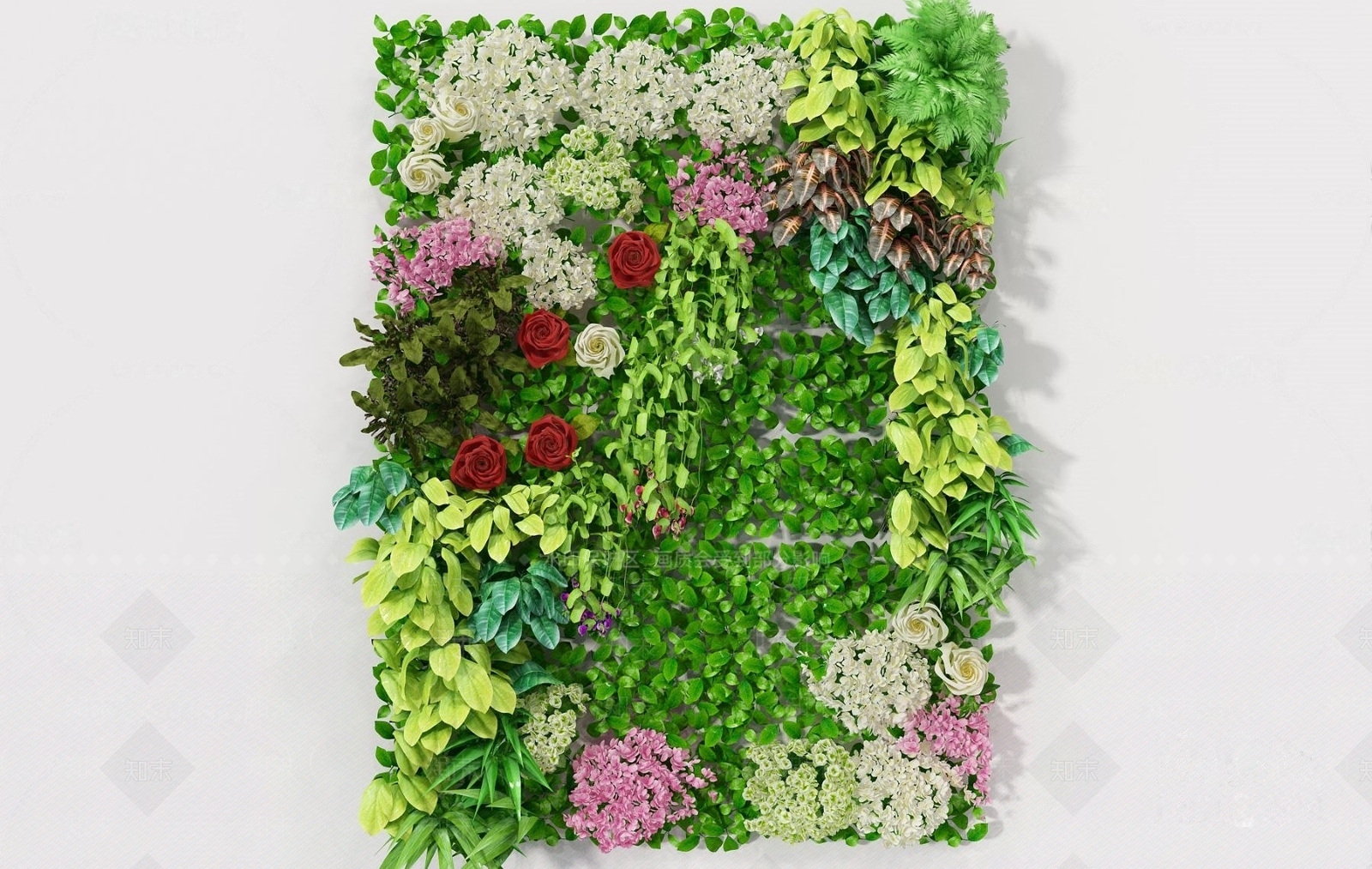现代植物堆3D模型下载【ID:1174924956】