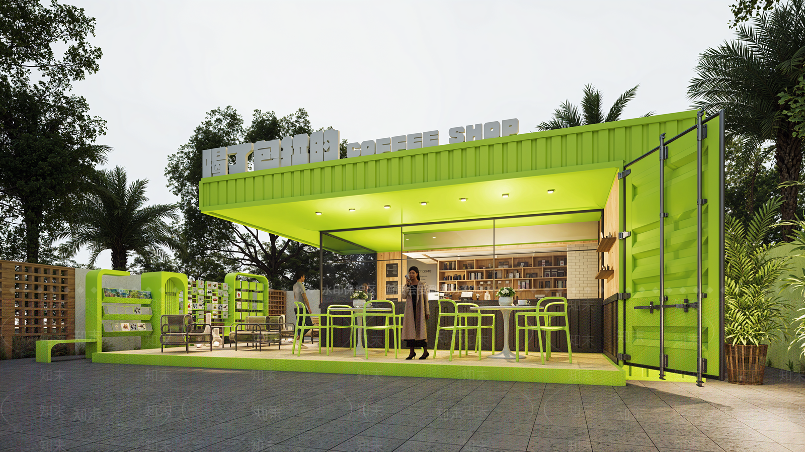 现代餐饮建筑SU模型下载【ID:1174927860】