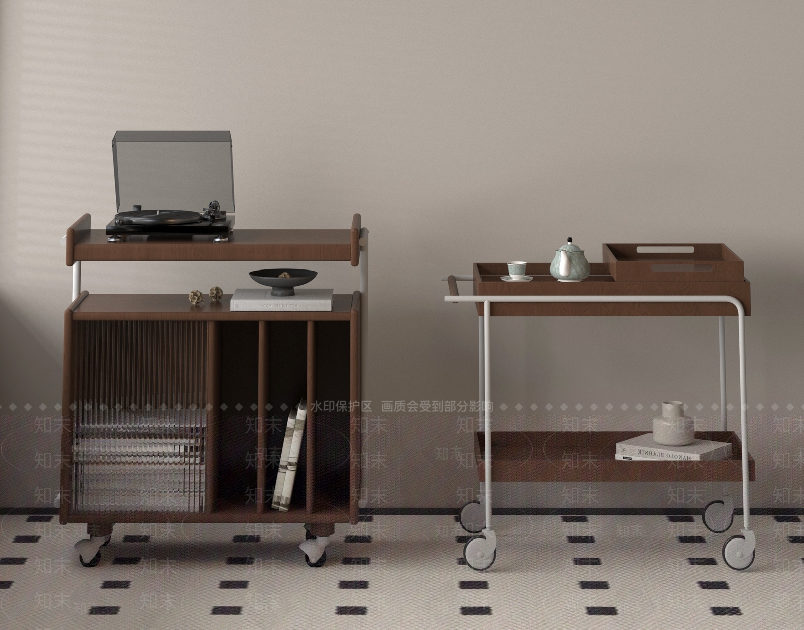 现代置物架3D模型下载【ID:1174935495】