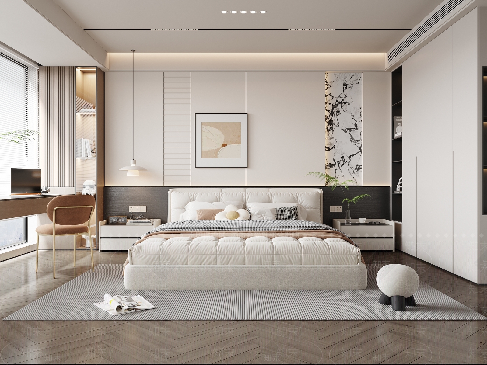 软包双人床双人床3D模型下载【ID:1227465632】