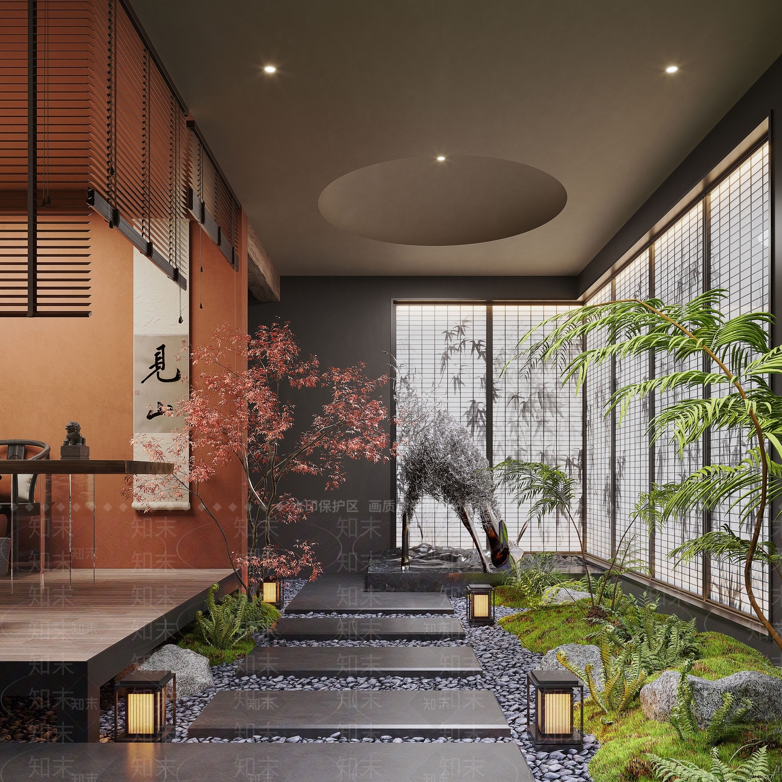 室内景观SU模型精品下载_SketchUp模型_知末网