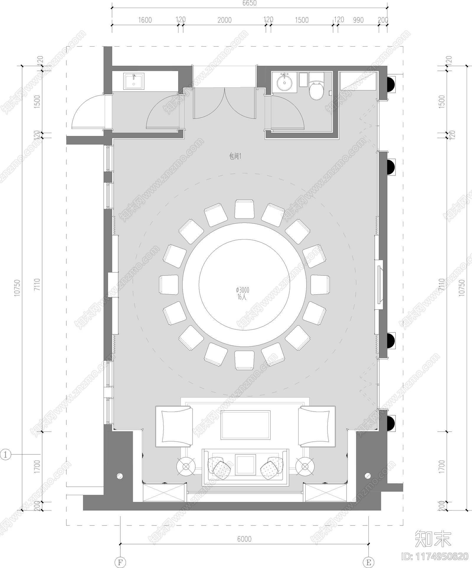 现代其他餐饮空间cad施工图下载【ID:1174950820】