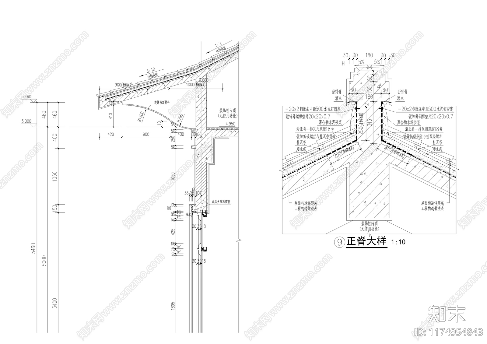 新中式中式建筑工程节点cad施工图下载【ID:1174954843】