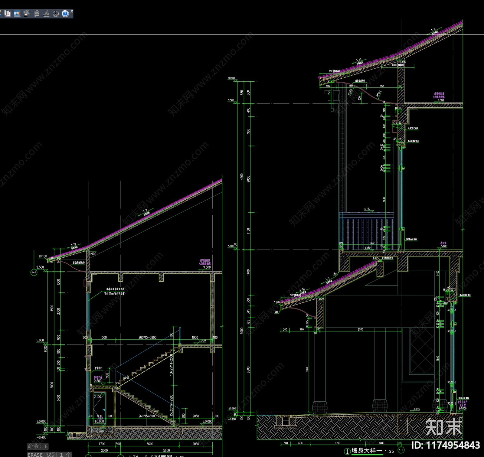 新中式中式建筑工程节点cad施工图下载【ID:1174954843】