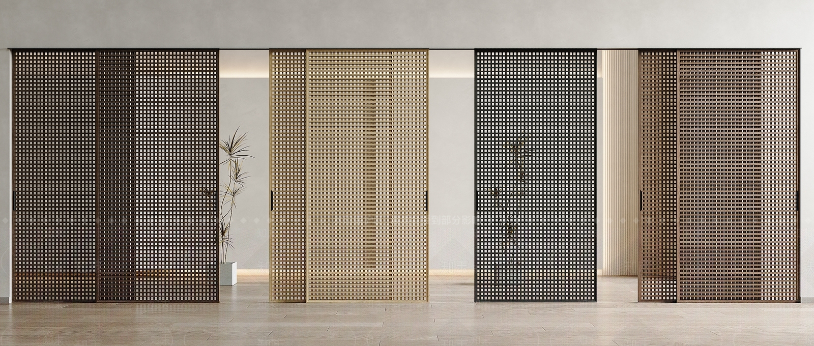 日式推拉门3D模型下载【ID:1174961293】