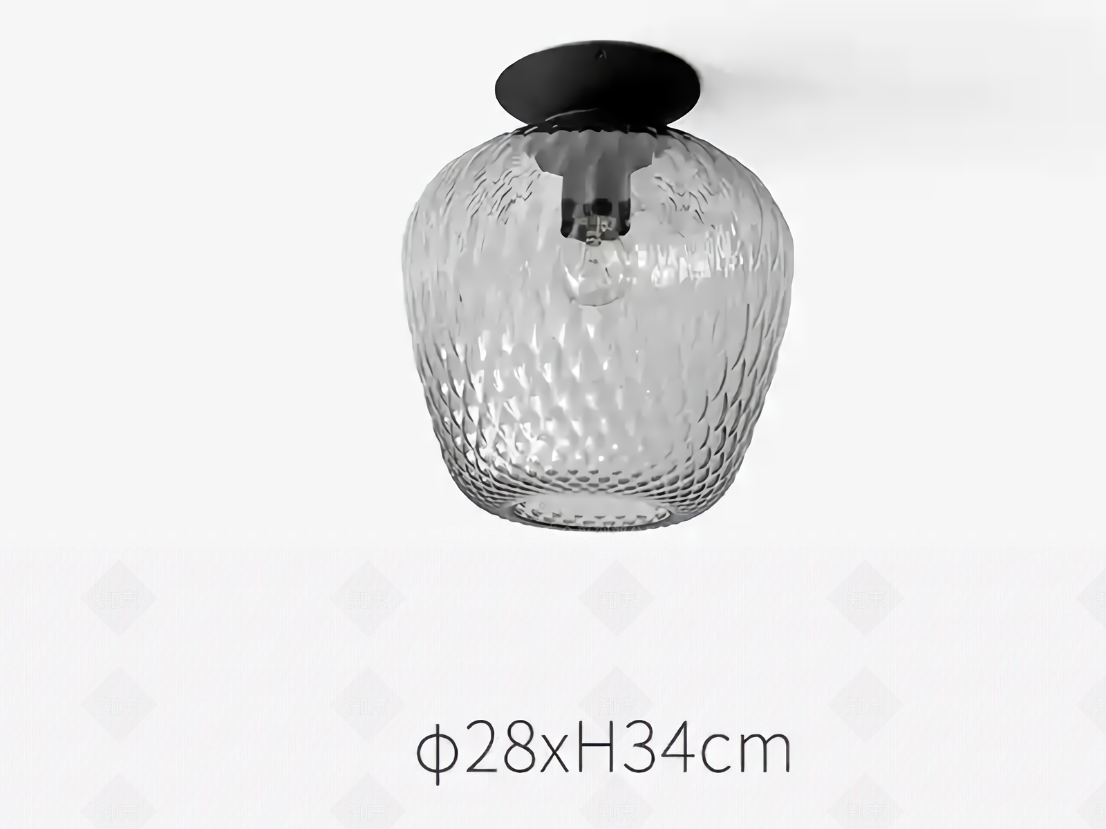现代北欧吸顶灯3D模型下载【ID:1174975702】