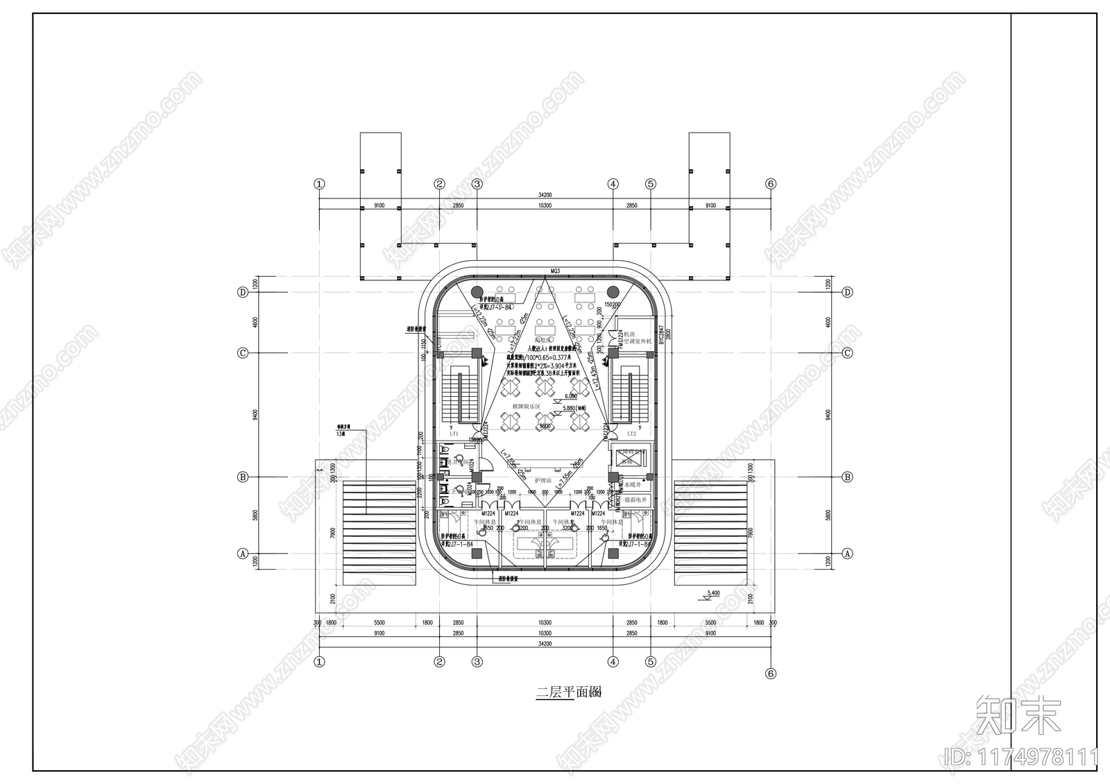 现代住宅楼建筑cad施工图下载【ID:1174978111】