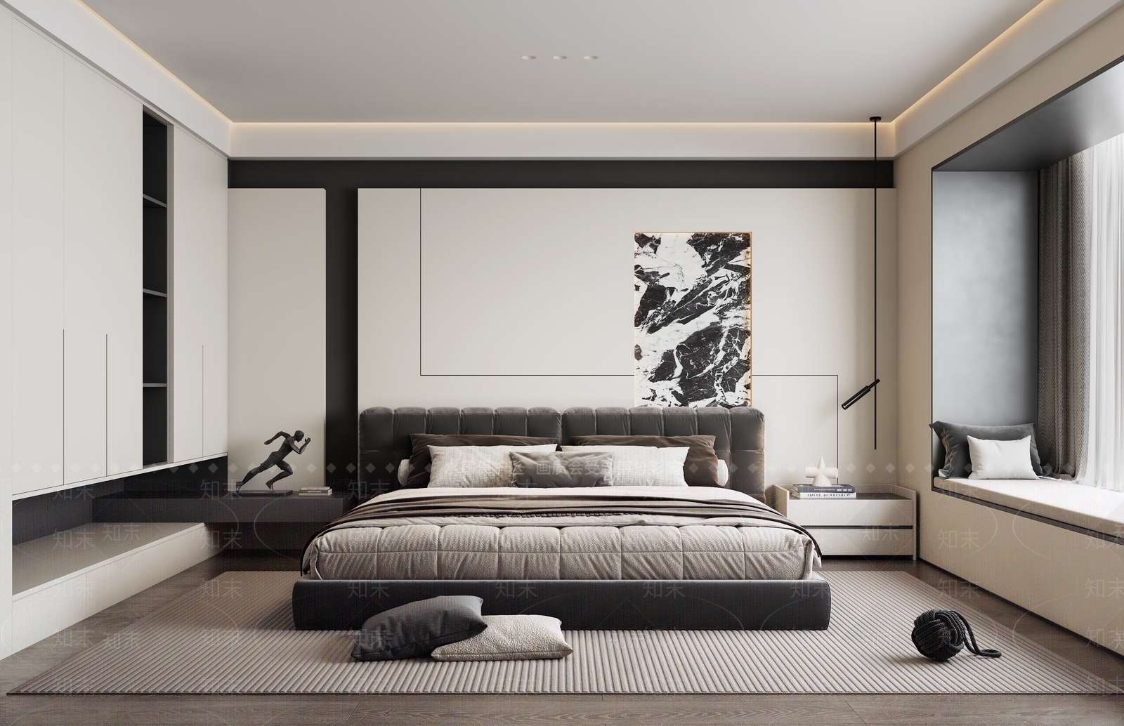 黑白抽象挂画挂画SU模型下载【ID:1227433627】