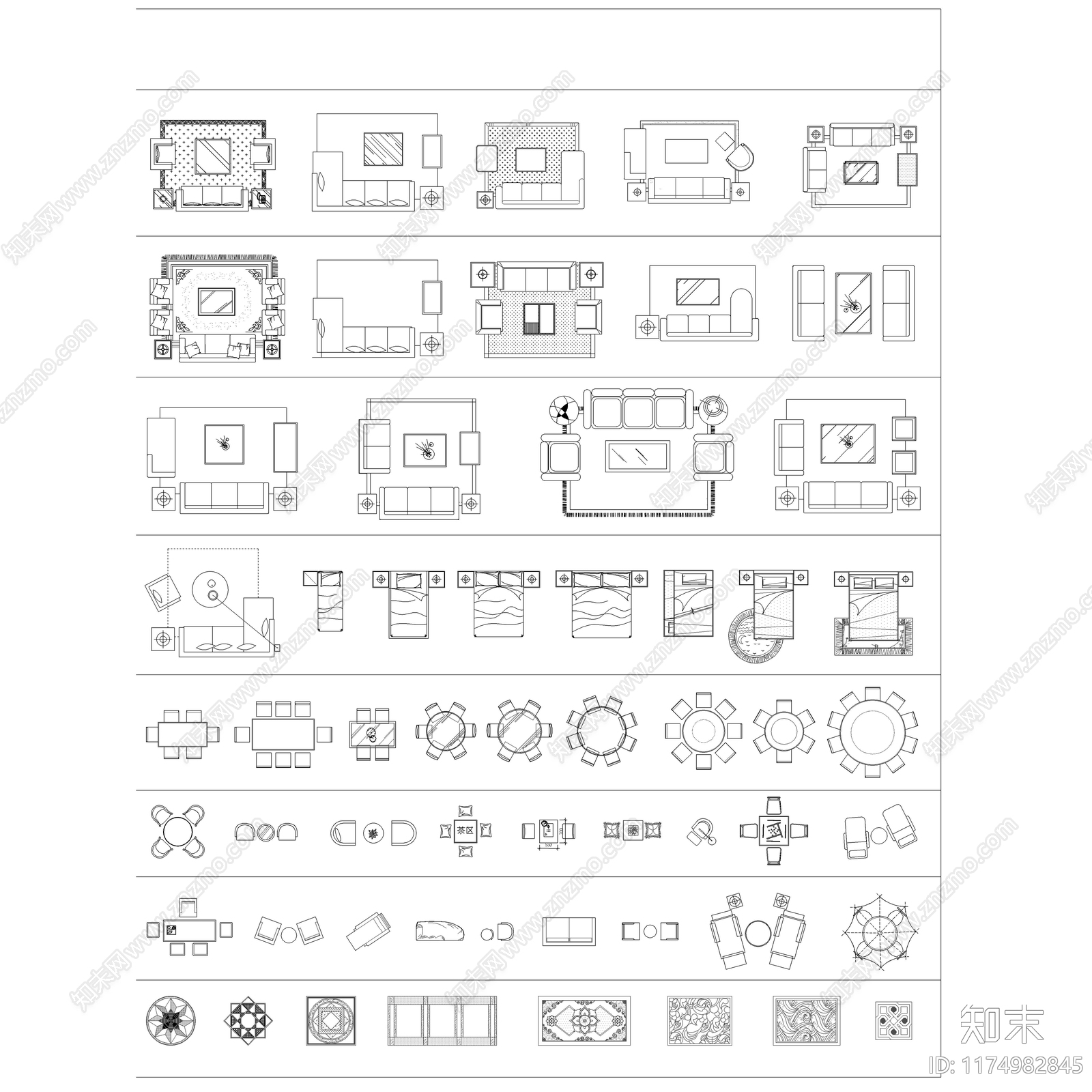 2024最新超全室内设计CAD图库施工图下载【ID:1174982845】