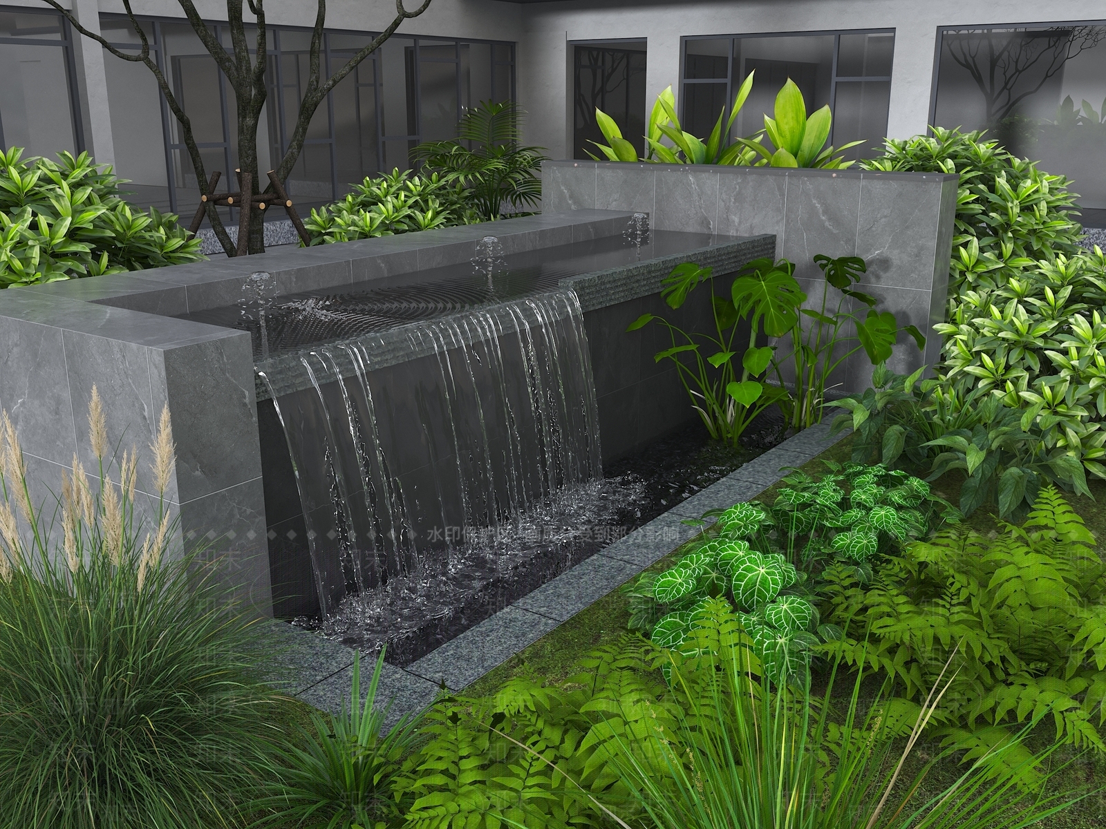 现代假山水景3D模型下载【ID:1175002238】