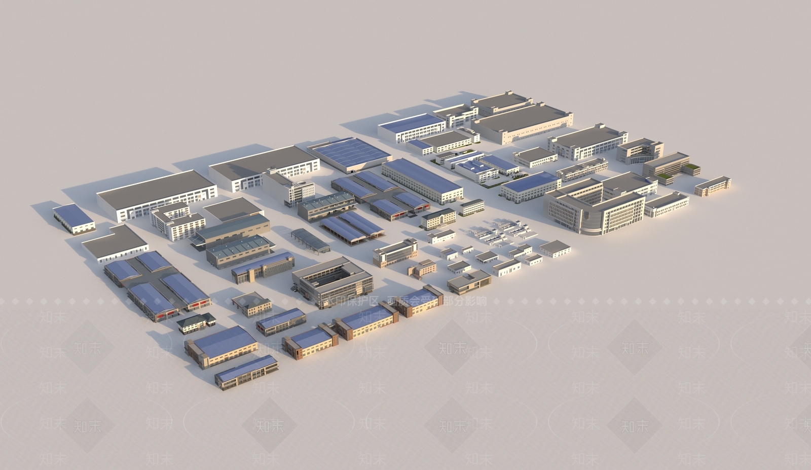 现代鸟瞰规划3D模型下载【ID:1175004856】