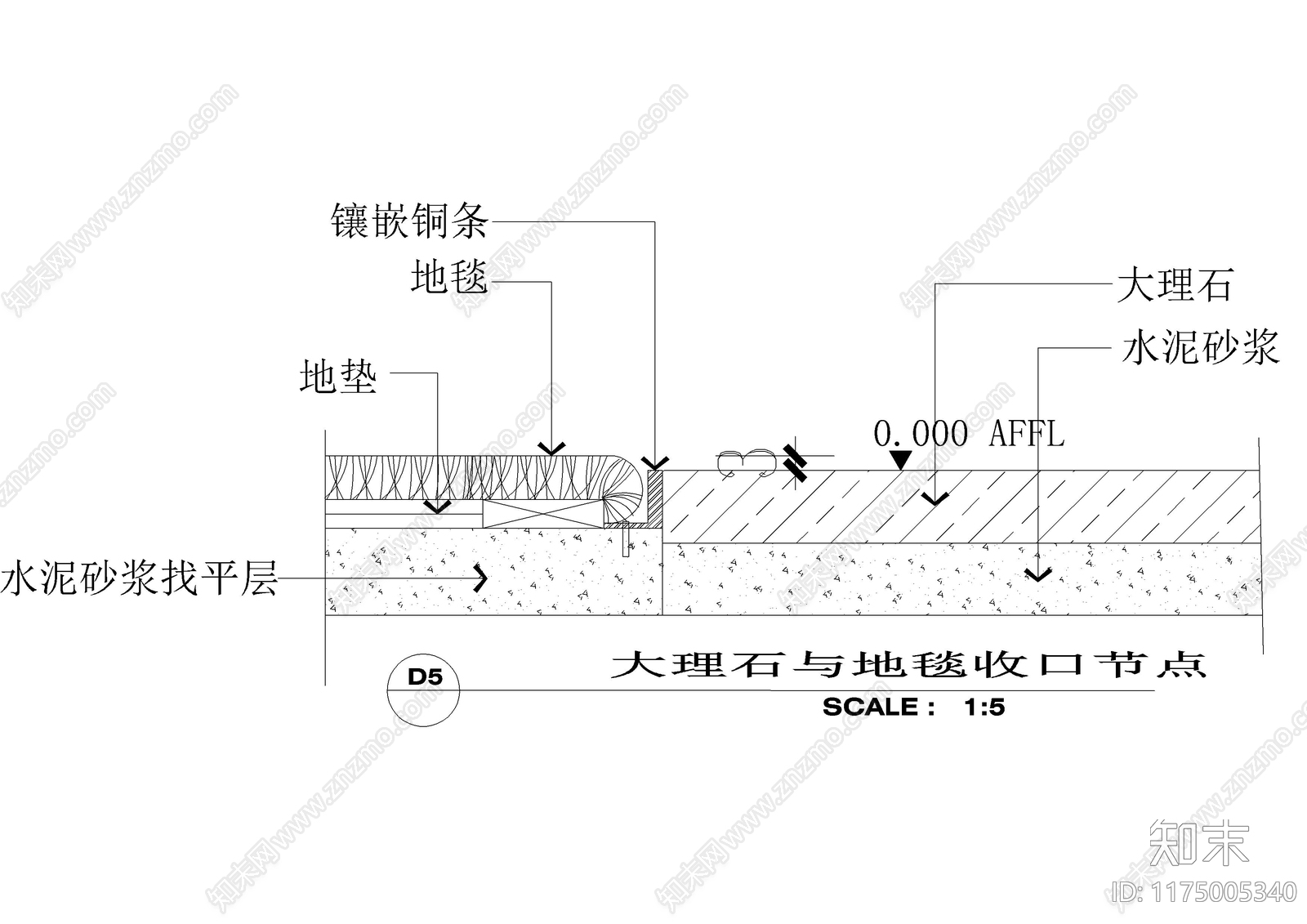 现代地面节点cad施工图下载【ID:1175005340】