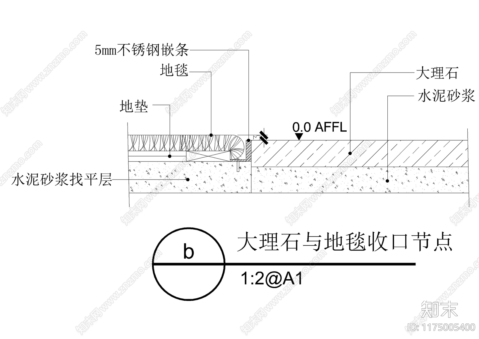 现代地面节点cad施工图下载【ID:1175005400】