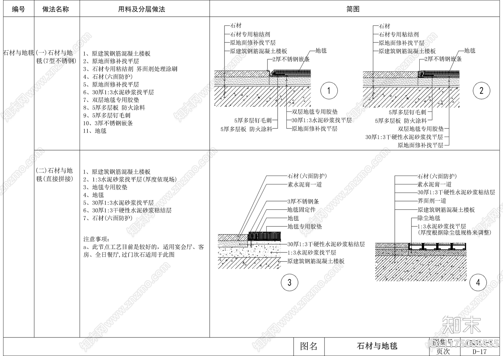 现代墙面节点cad施工图下载【ID:1175005555】