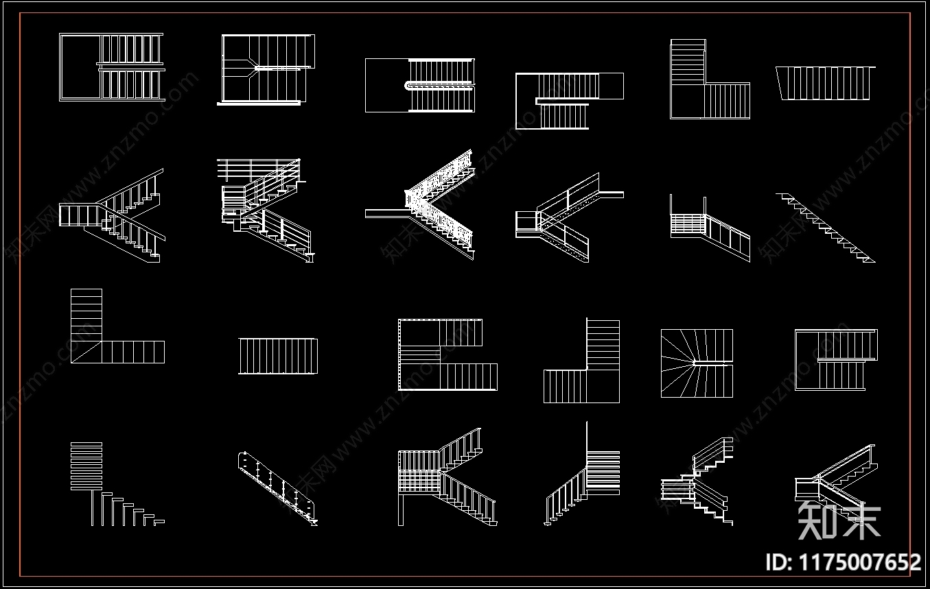 现代楼梯节点cad施工图下载【ID:1175007652】