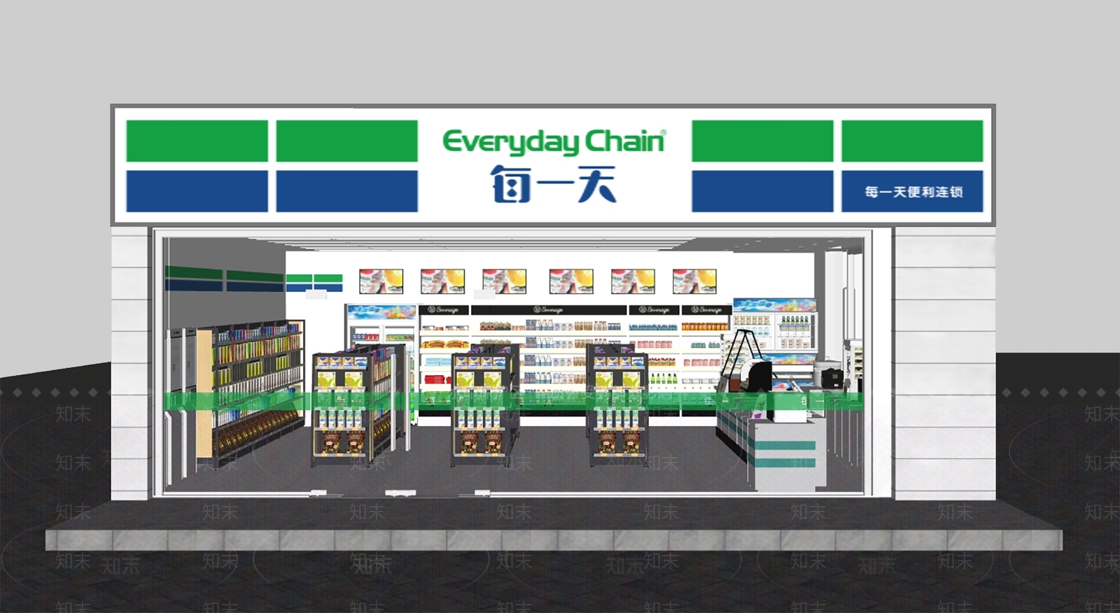 现代便利店SU模型下载【ID:1175007894】