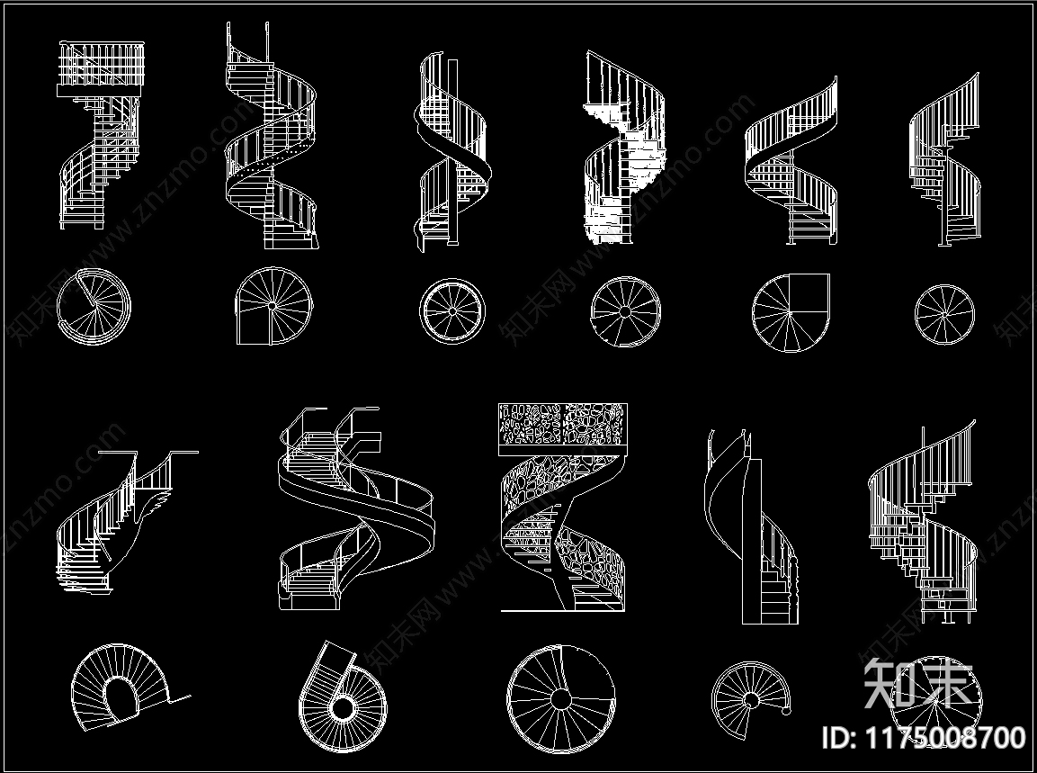 现代楼梯节点cad施工图下载【ID:1175008700】