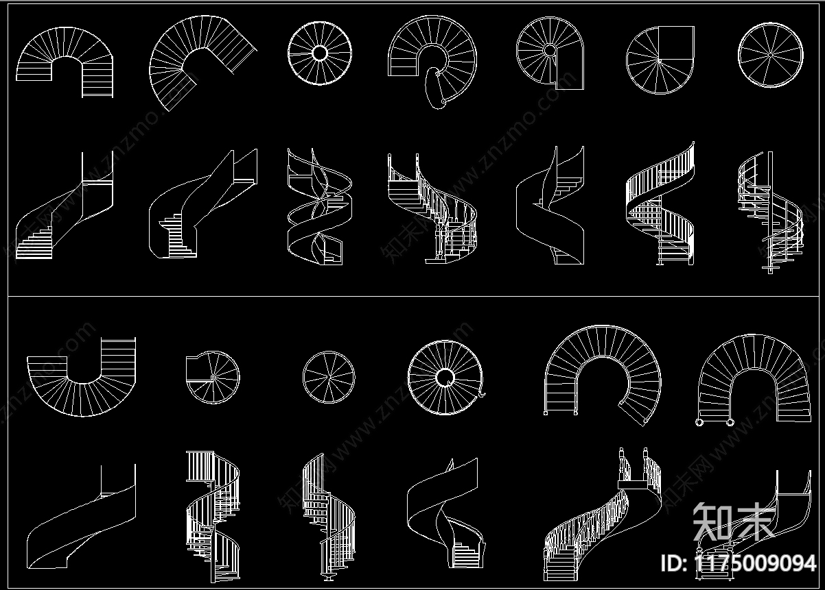 现代楼梯节点cad施工图下载【ID:1175009094】