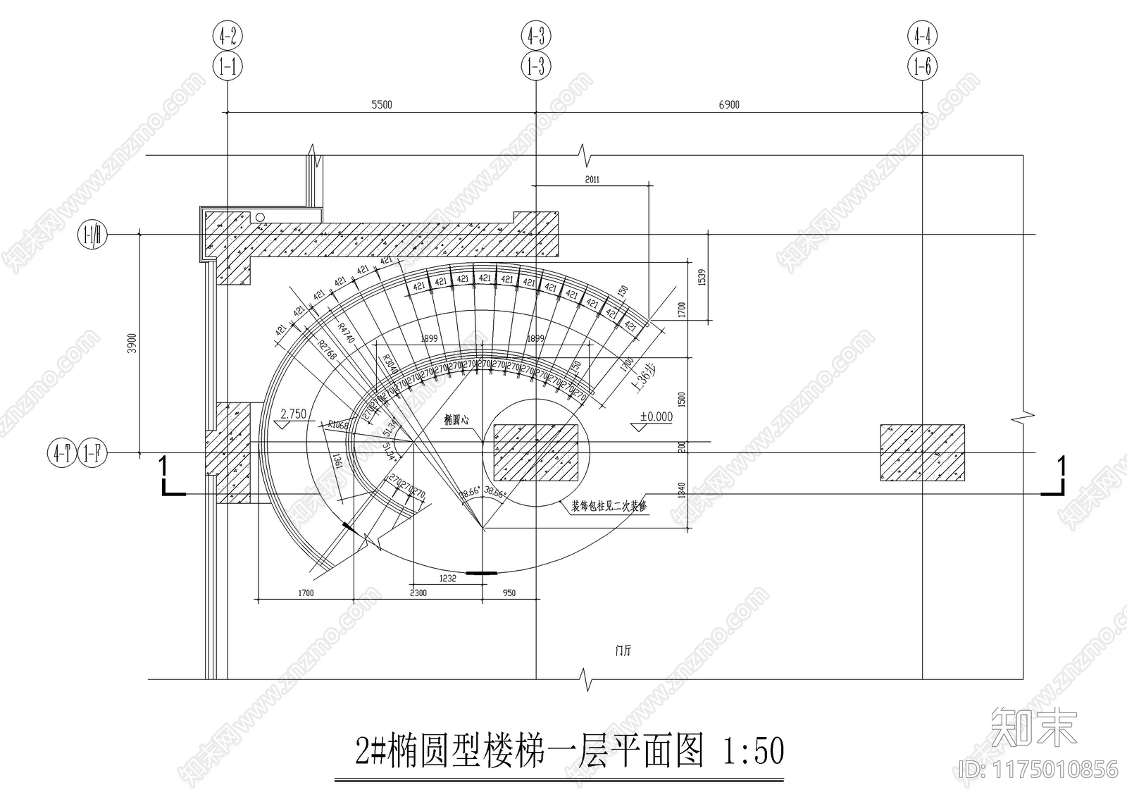 现代楼梯节点cad施工图下载【ID:1175010856】