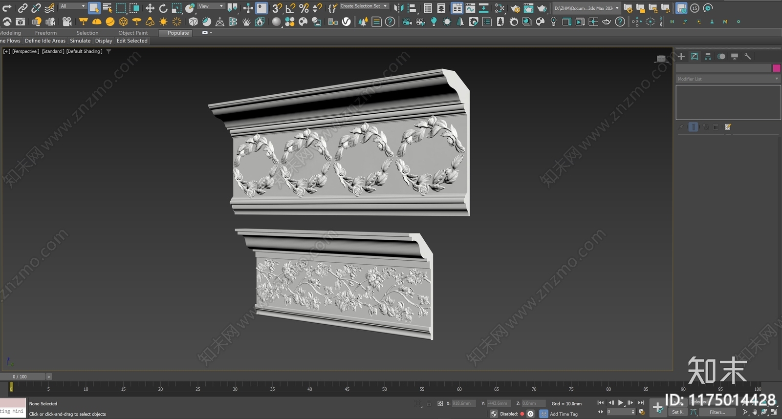 法式复古线条3D模型下载【ID:1175014428】