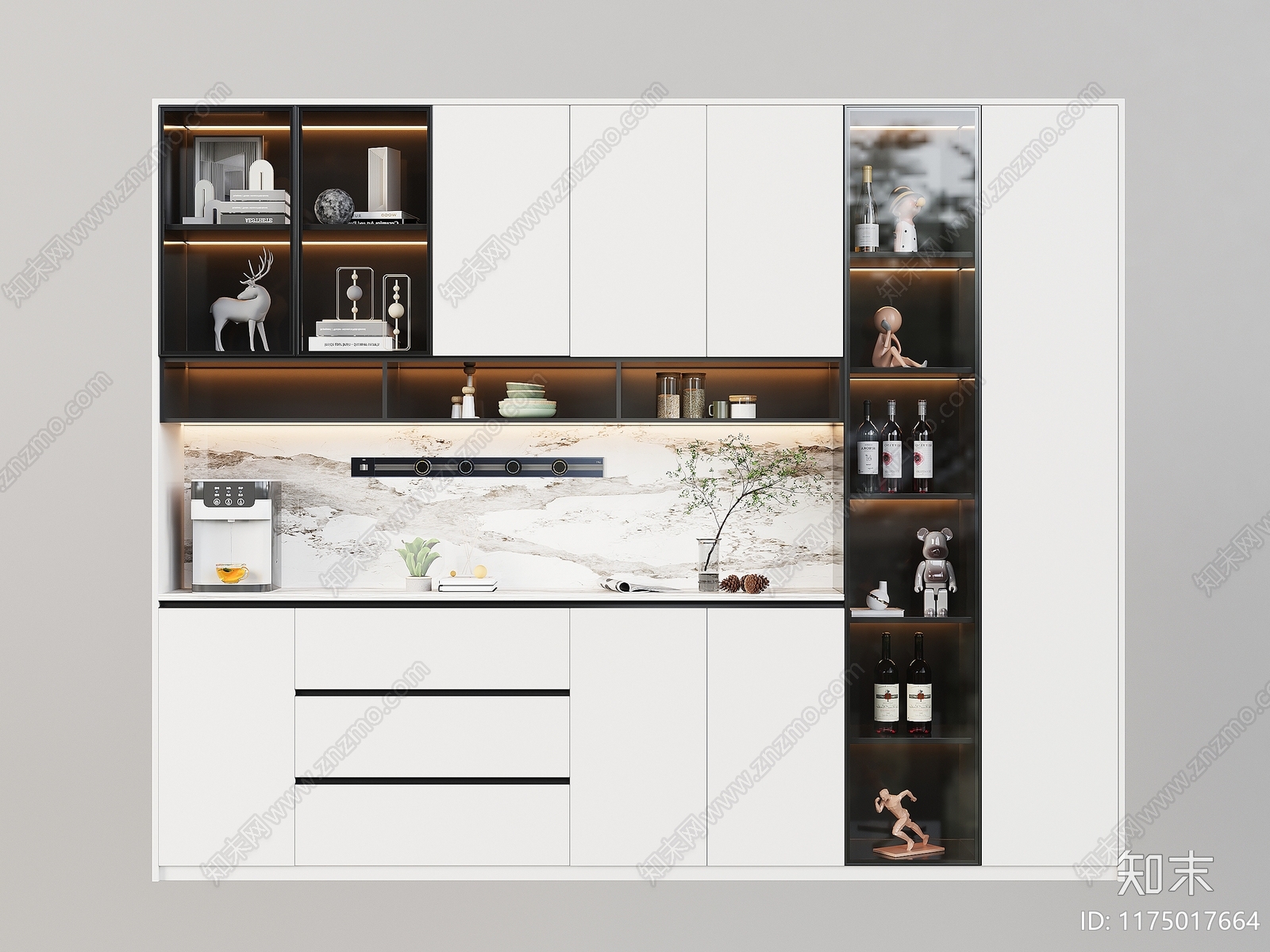 现代酒柜3D模型下载【ID:1175017664】