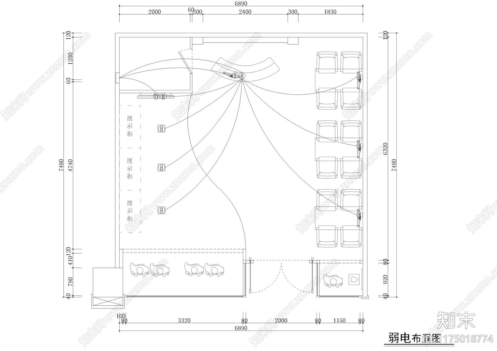 现代婚纱店cad施工图下载【ID:1175018774】