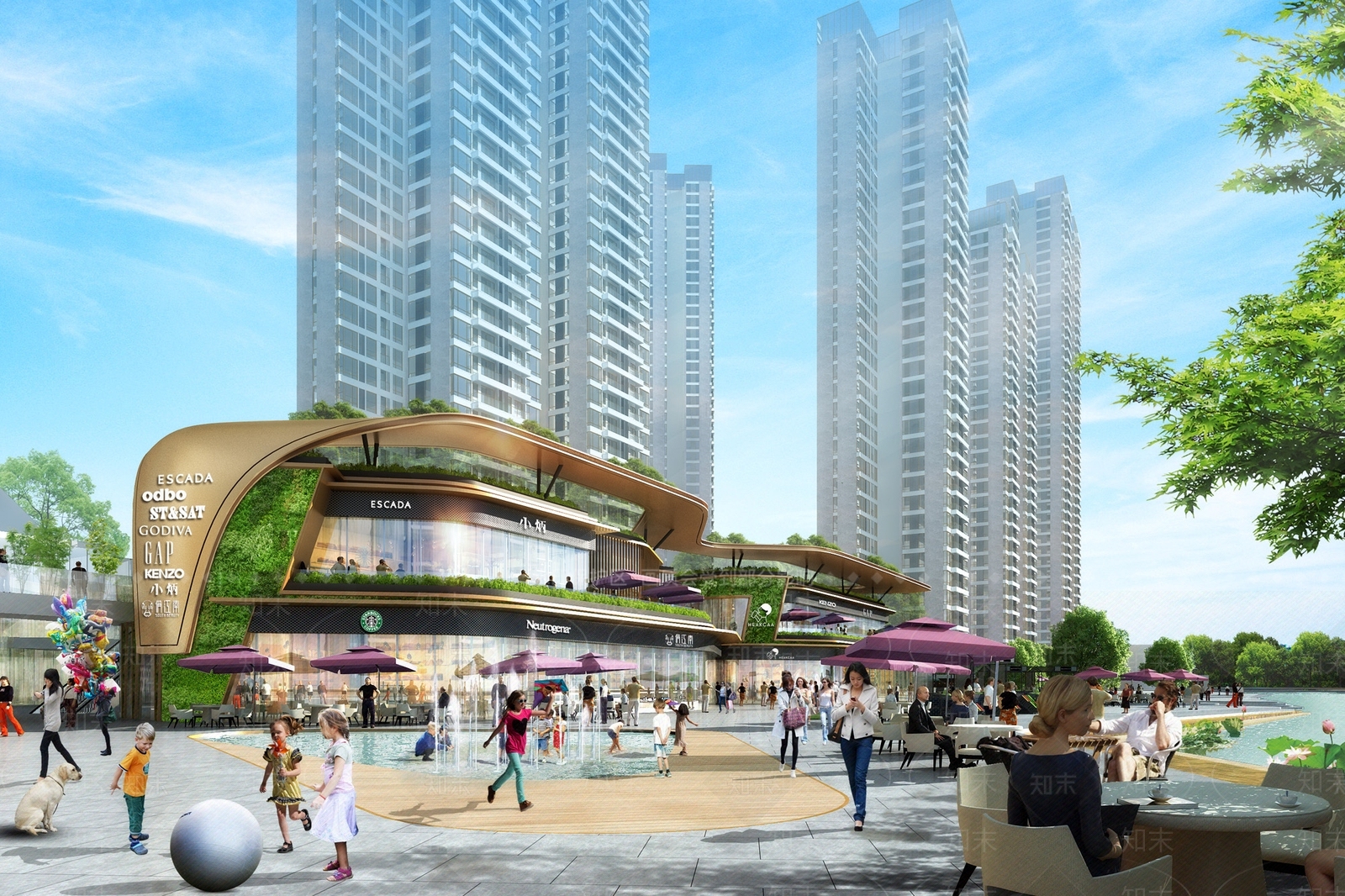 现代商业街SU模型下载【ID:1175018618】