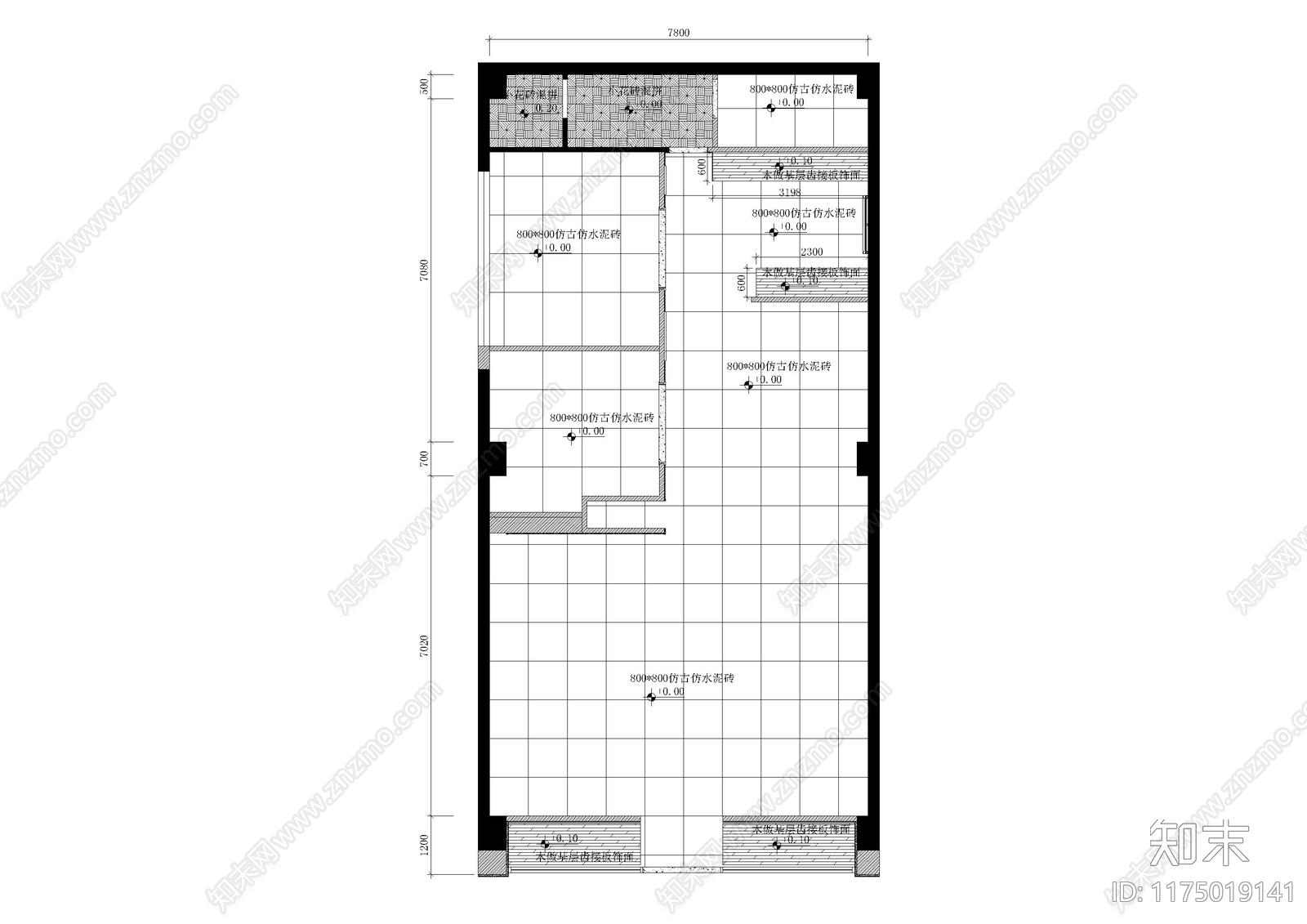 现代婚纱店施工图下载【ID:1175019141】