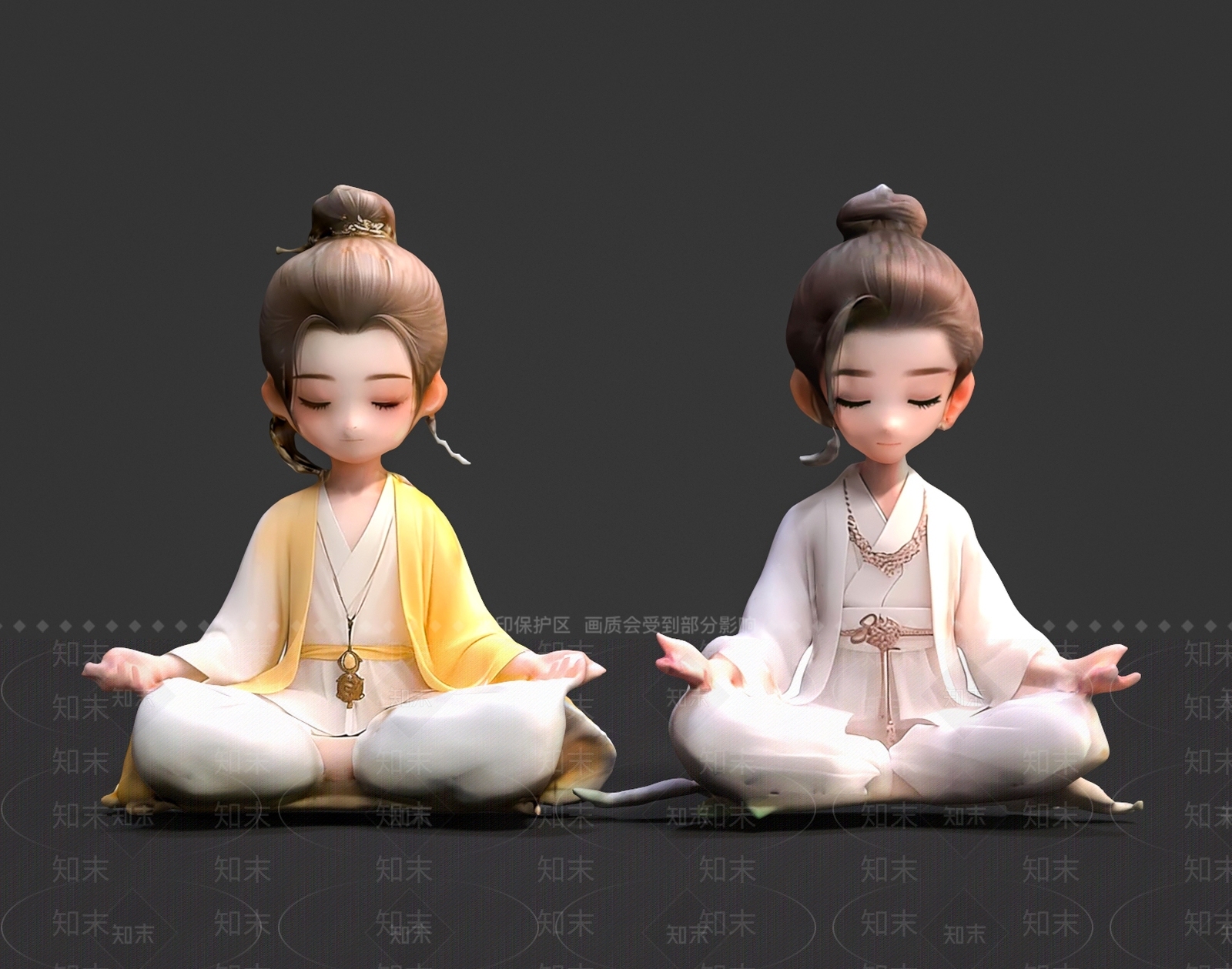 现代雕塑摆件3D模型下载【ID:1175040548】