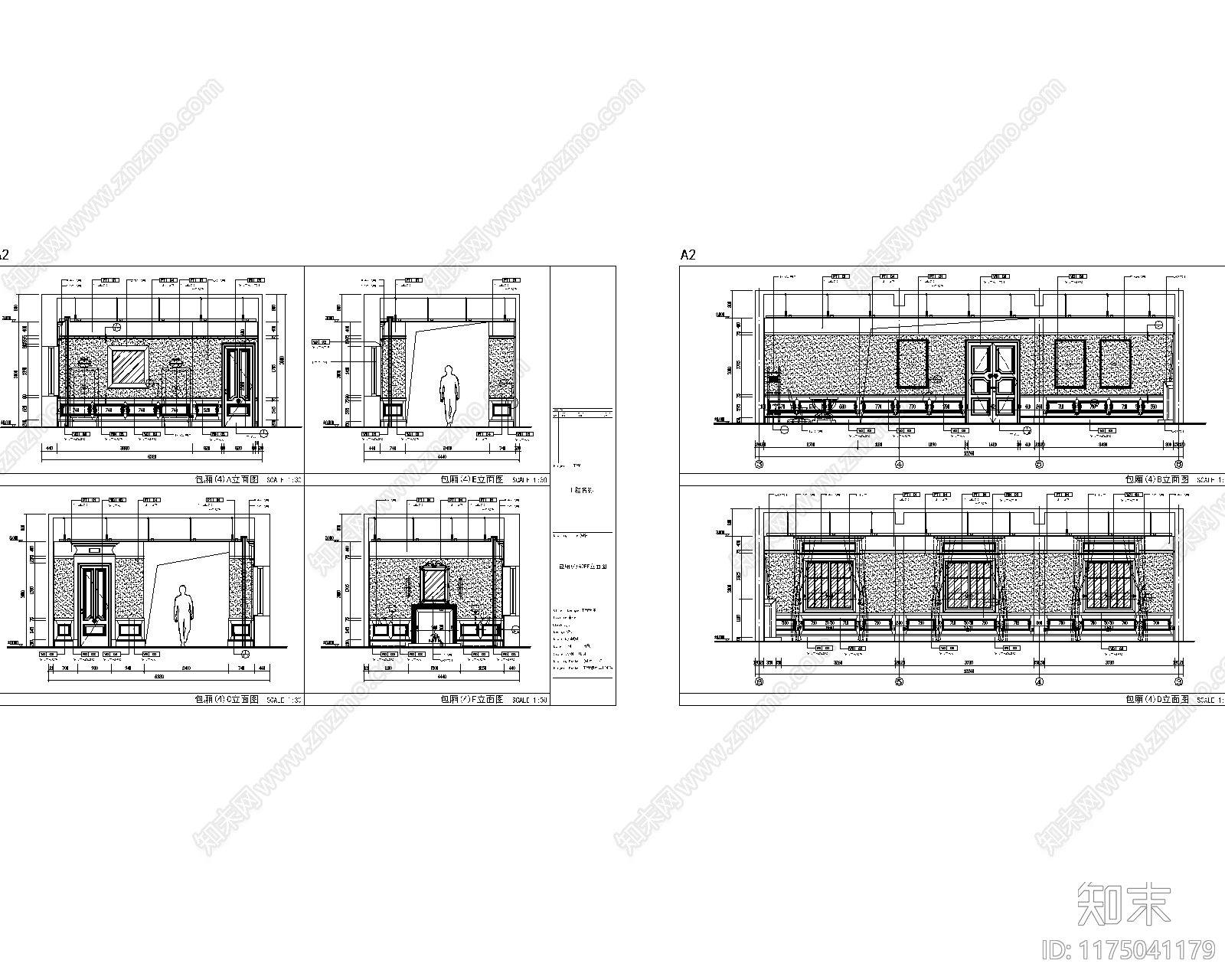 现代中式会所cad施工图下载【ID:1175041179】