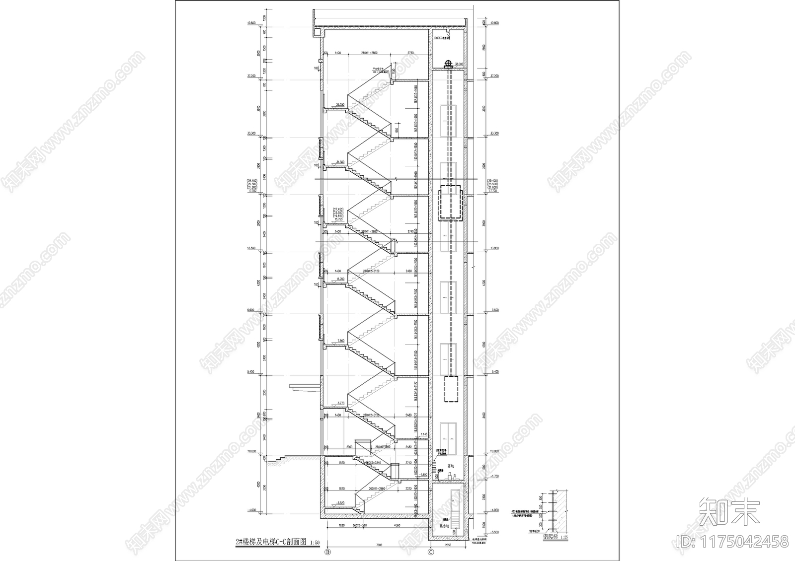 现代简约办公楼建筑cad施工图下载【ID:1175042458】