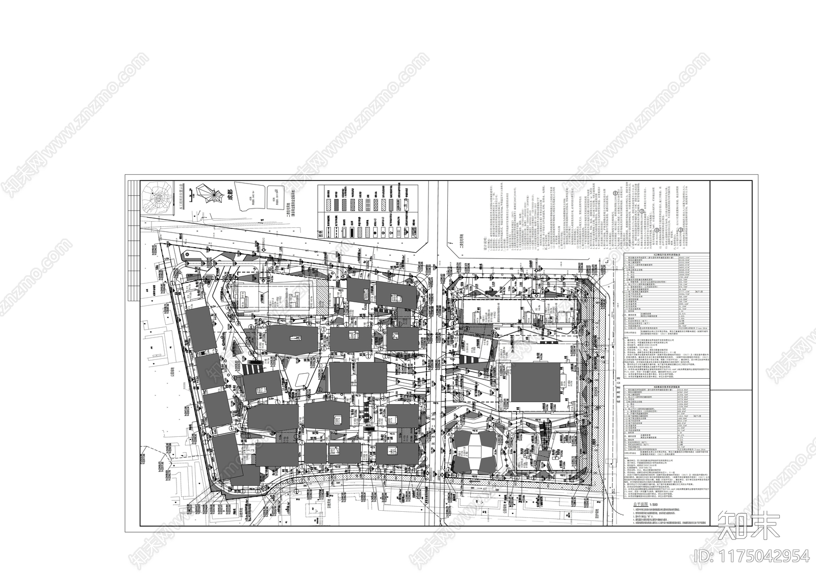 现代商业街cad施工图下载【ID:1175042954】