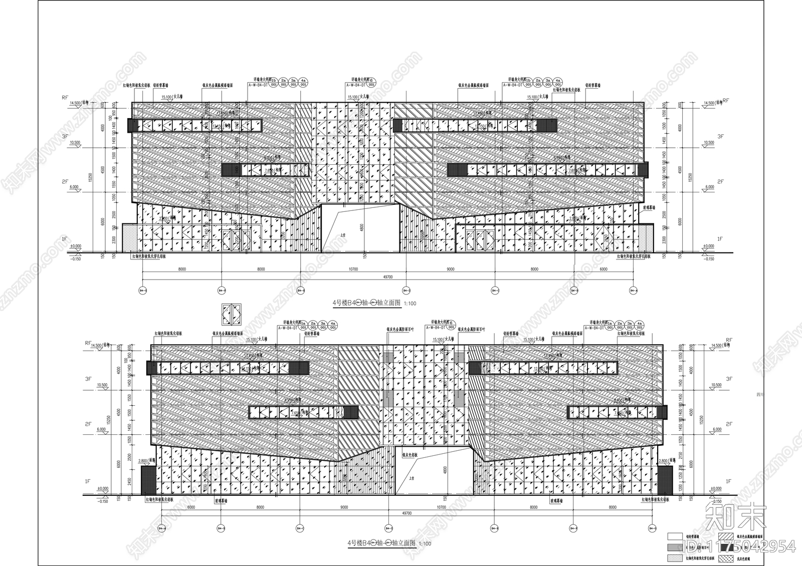 现代商业街cad施工图下载【ID:1175042954】