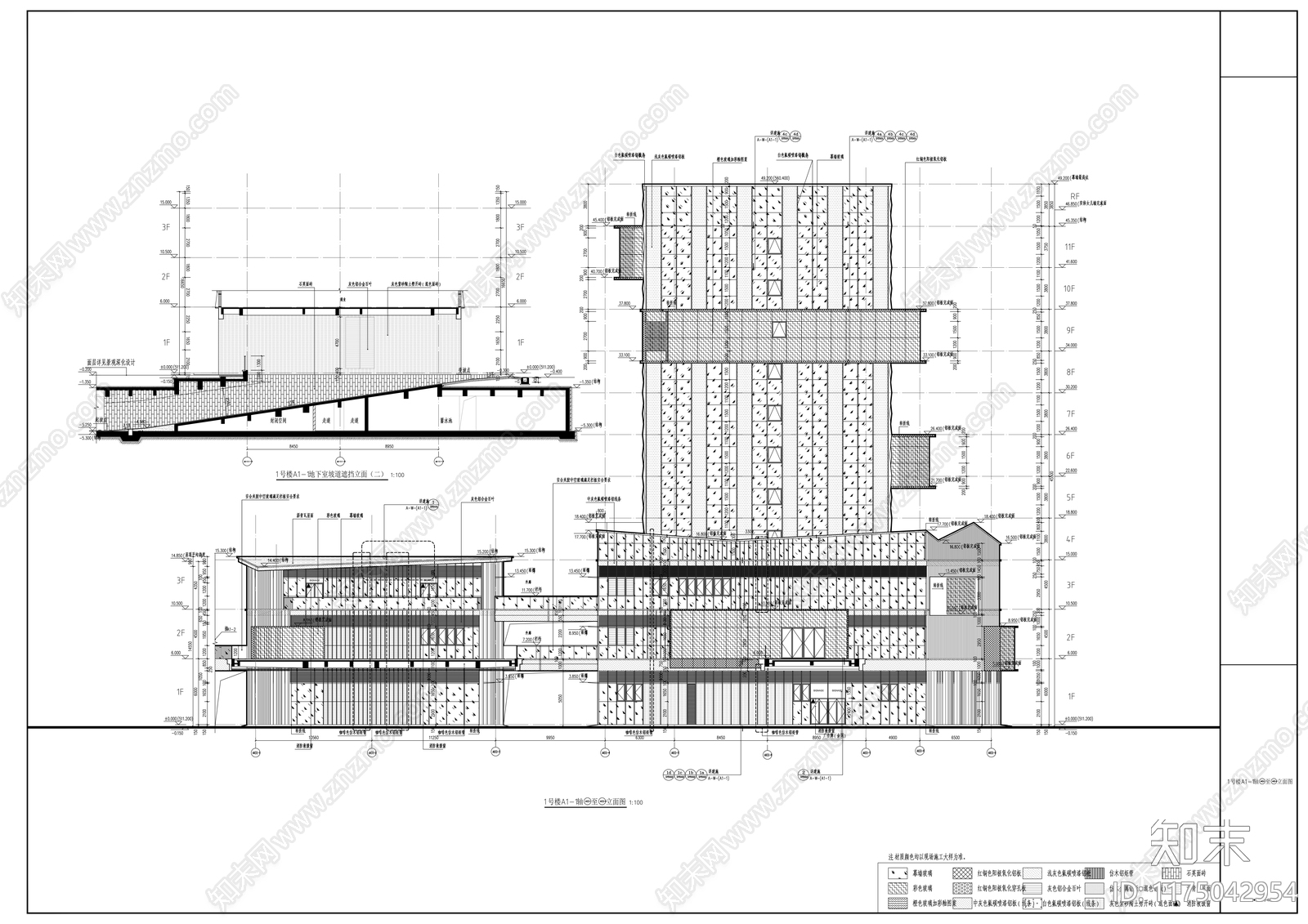 现代商业街cad施工图下载【ID:1175042954】