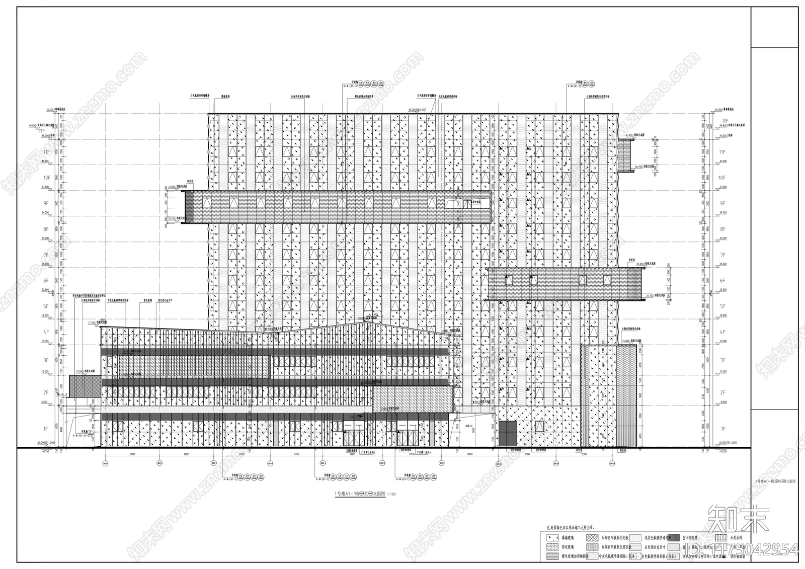 现代商业街cad施工图下载【ID:1175042954】