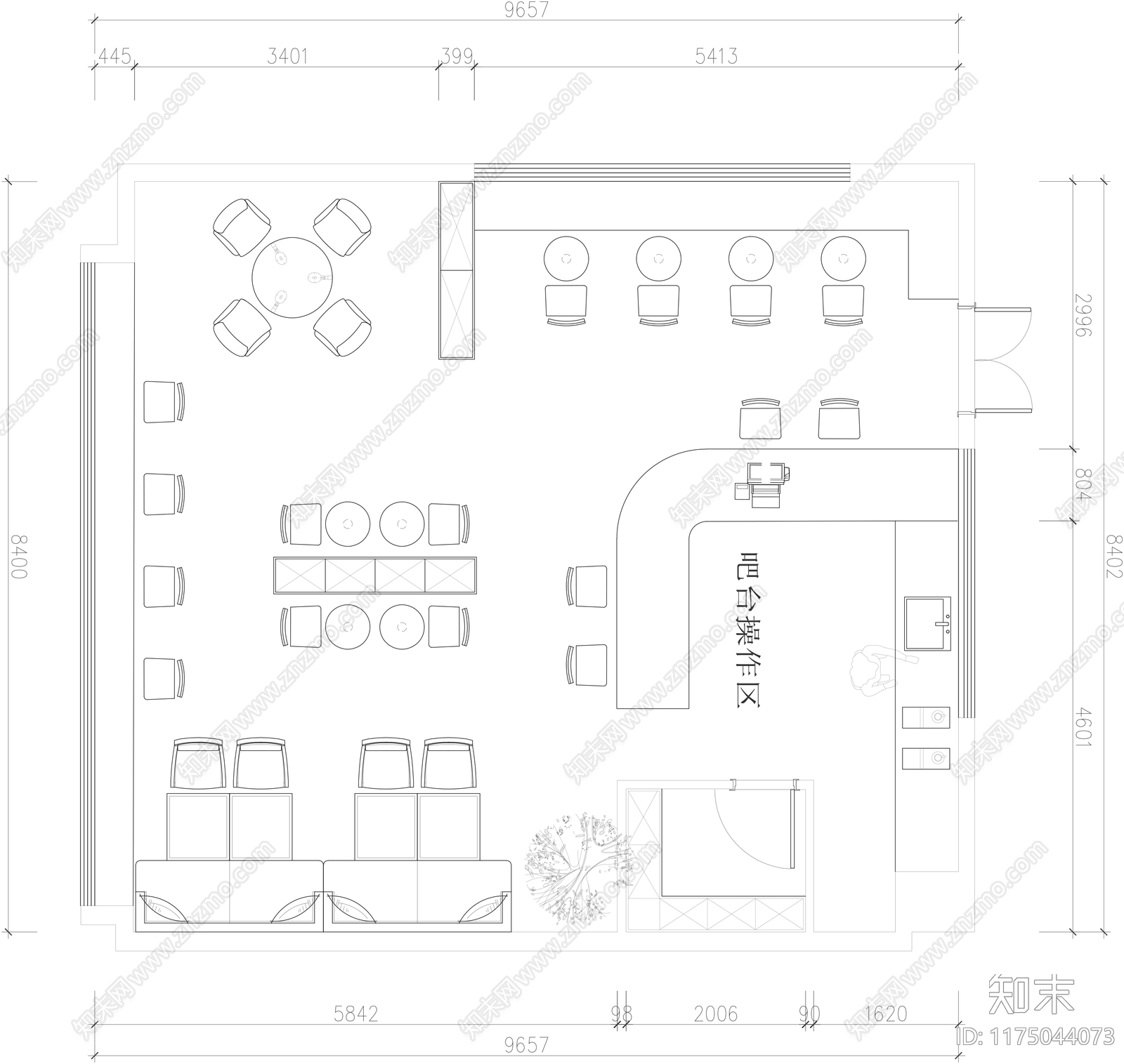 现代其他工装空间cad施工图下载【ID:1175044073】
