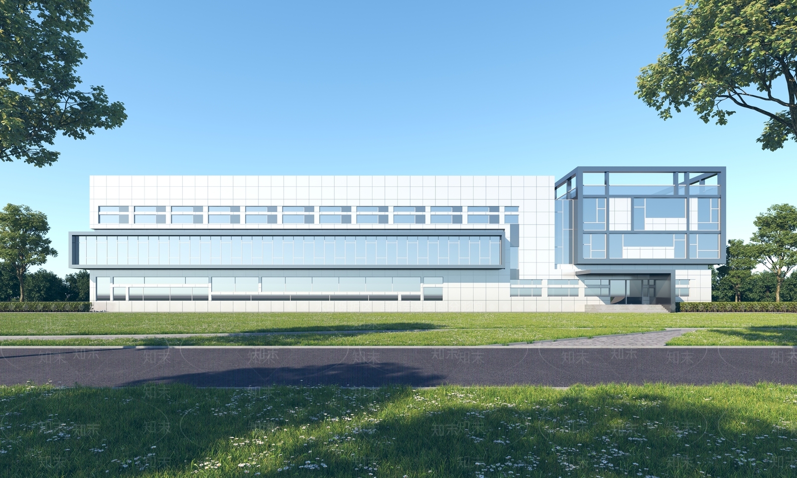 现代办公楼3D模型下载【ID:1175055559】