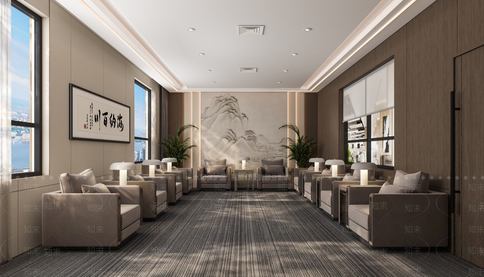 现代轻奢接待室3D模型下载【ID:1175062030】