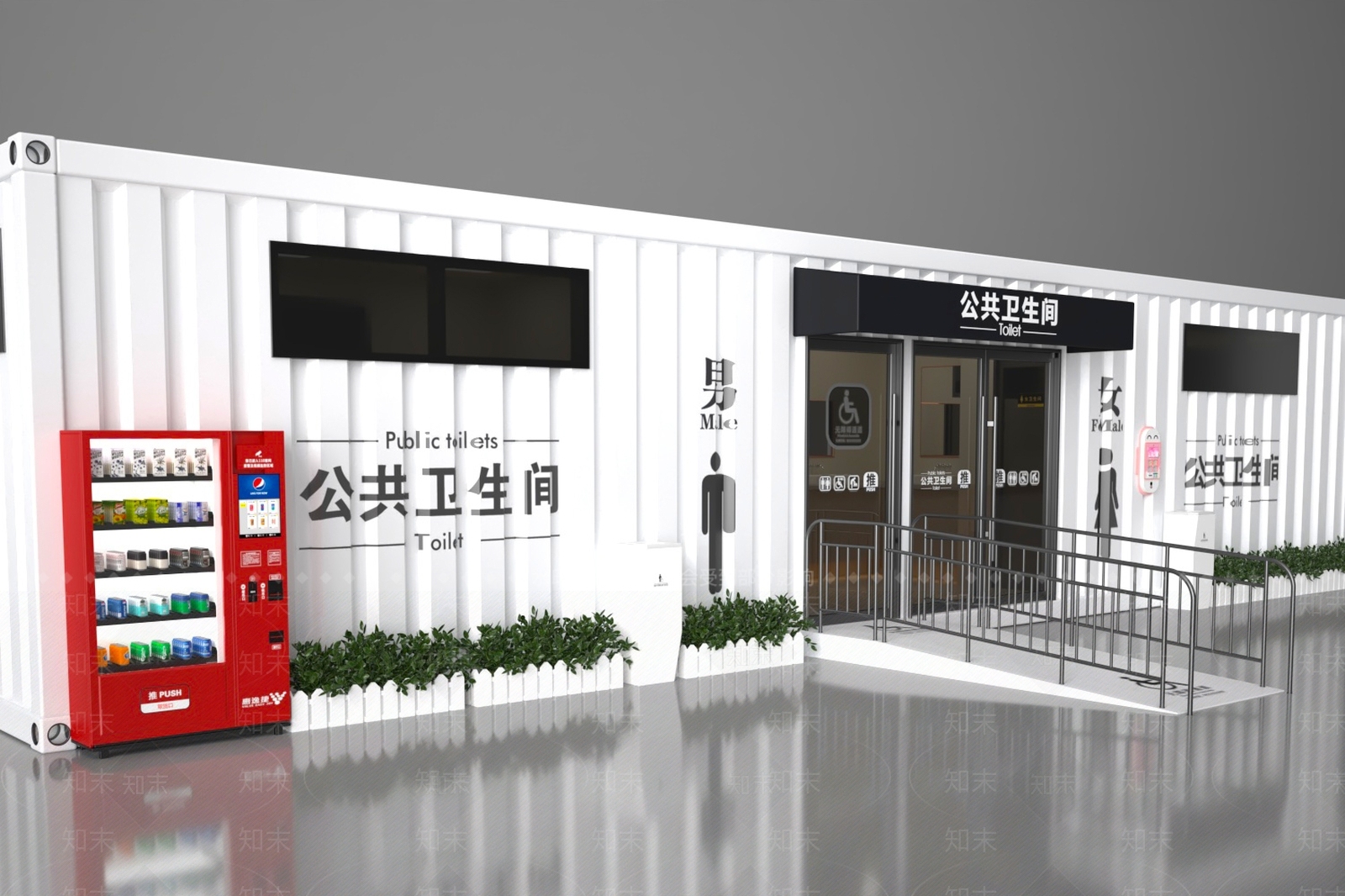 现代公共卫生间SU模型下载【ID:1175061281】
