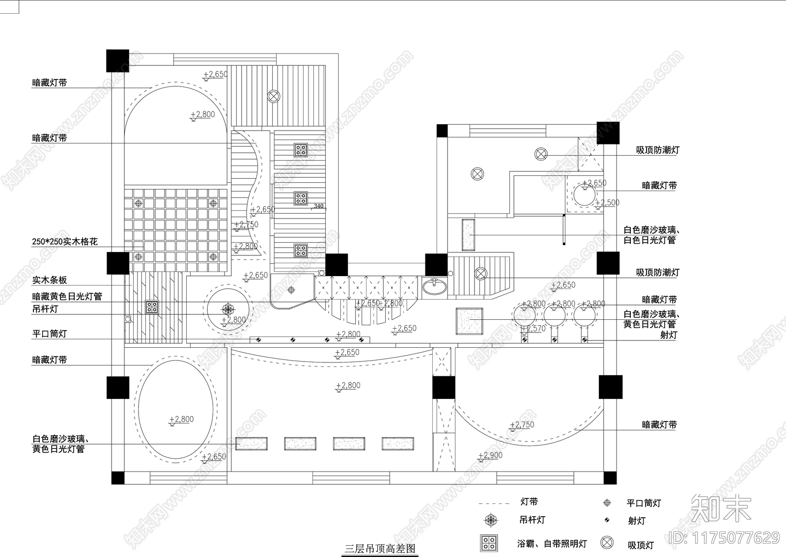 现代美容院cad施工图下载【ID:1175077629】