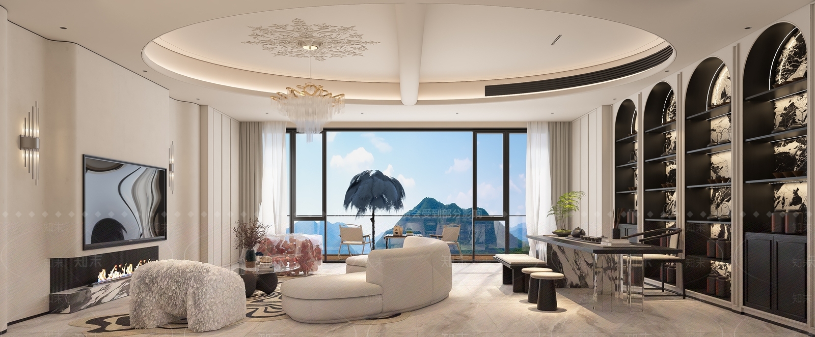法式玄关3D模型下载【ID:1214801912】