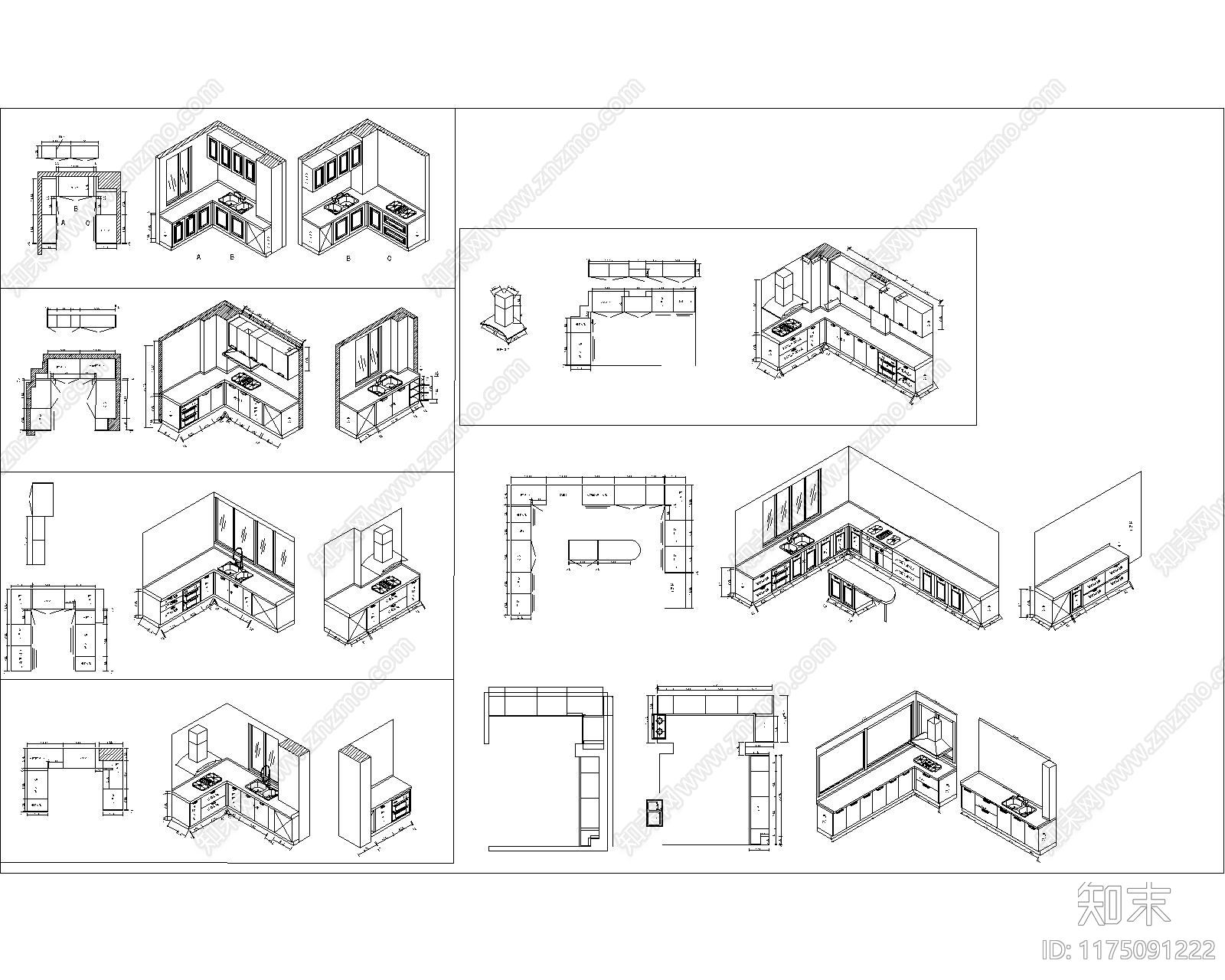 欧式综合家具图库cad施工图下载【ID:1175091222】