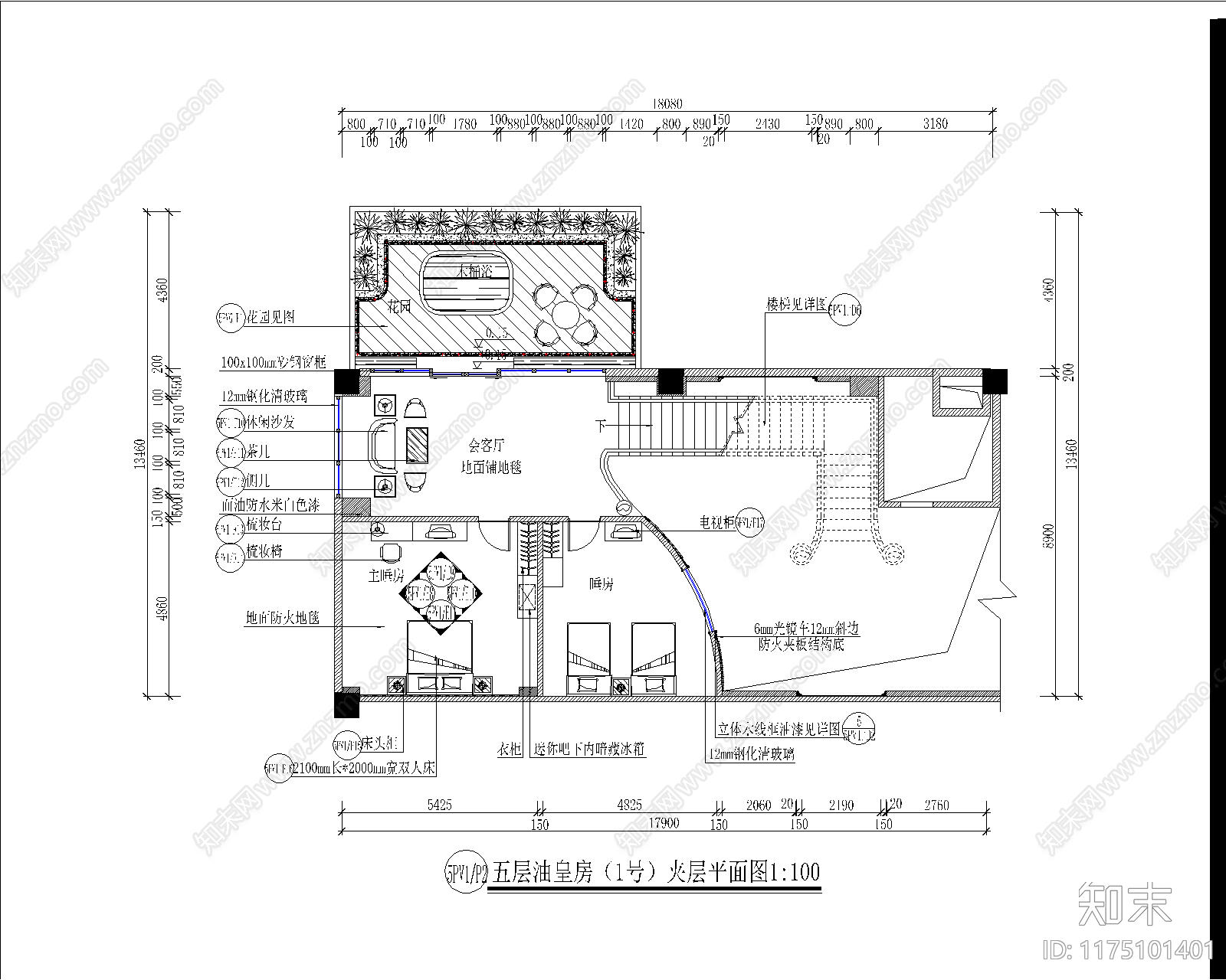 现代简欧洗浴中心施工图下载【ID:1175101401】