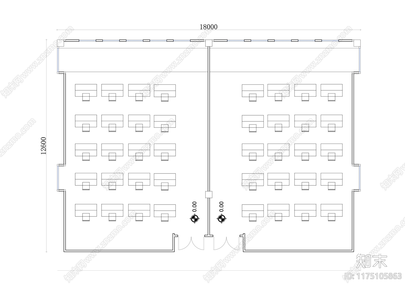 现代教室施工图下载【ID:1175105863】