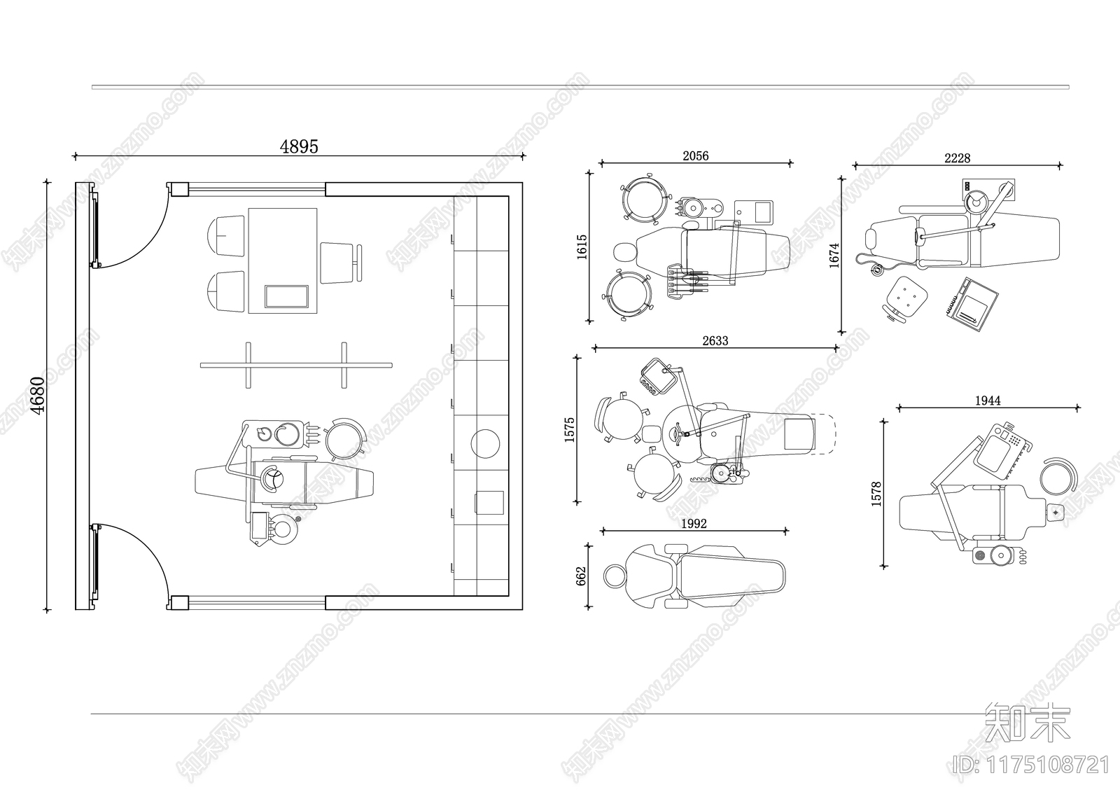 现代医院cad施工图下载【ID:1175108721】