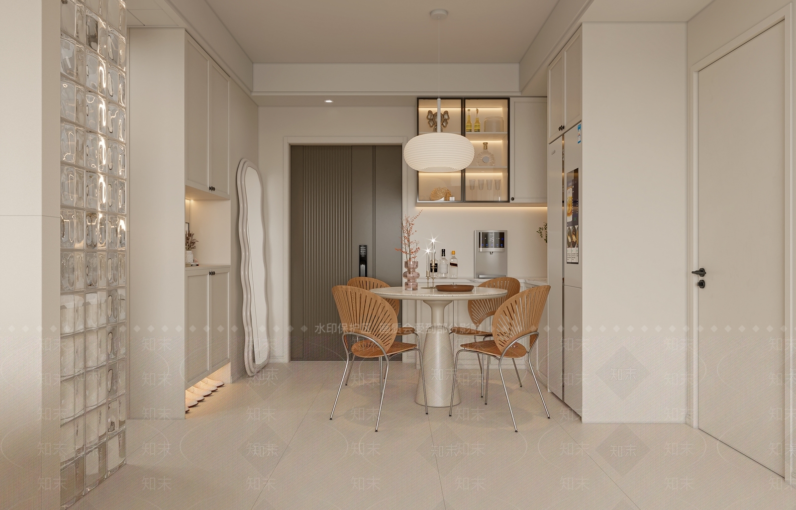 奶油家居餐厅3D模型下载【ID:1214802156】