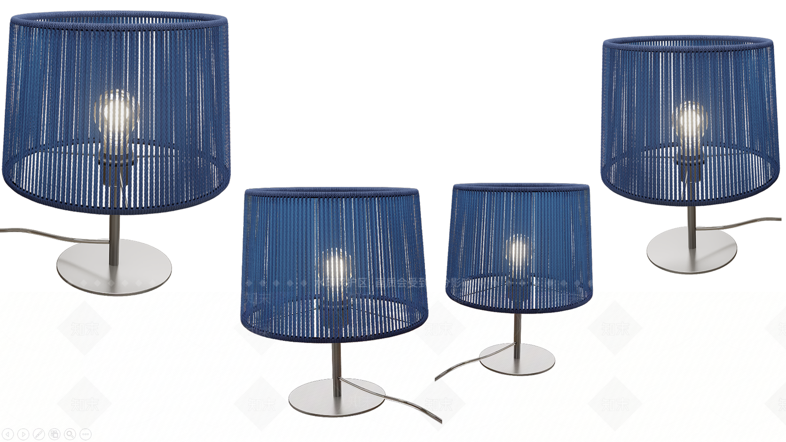 美式欧式台灯SU模型下载【ID:1175109960】